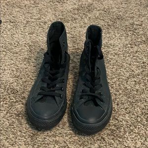 Black high top converse